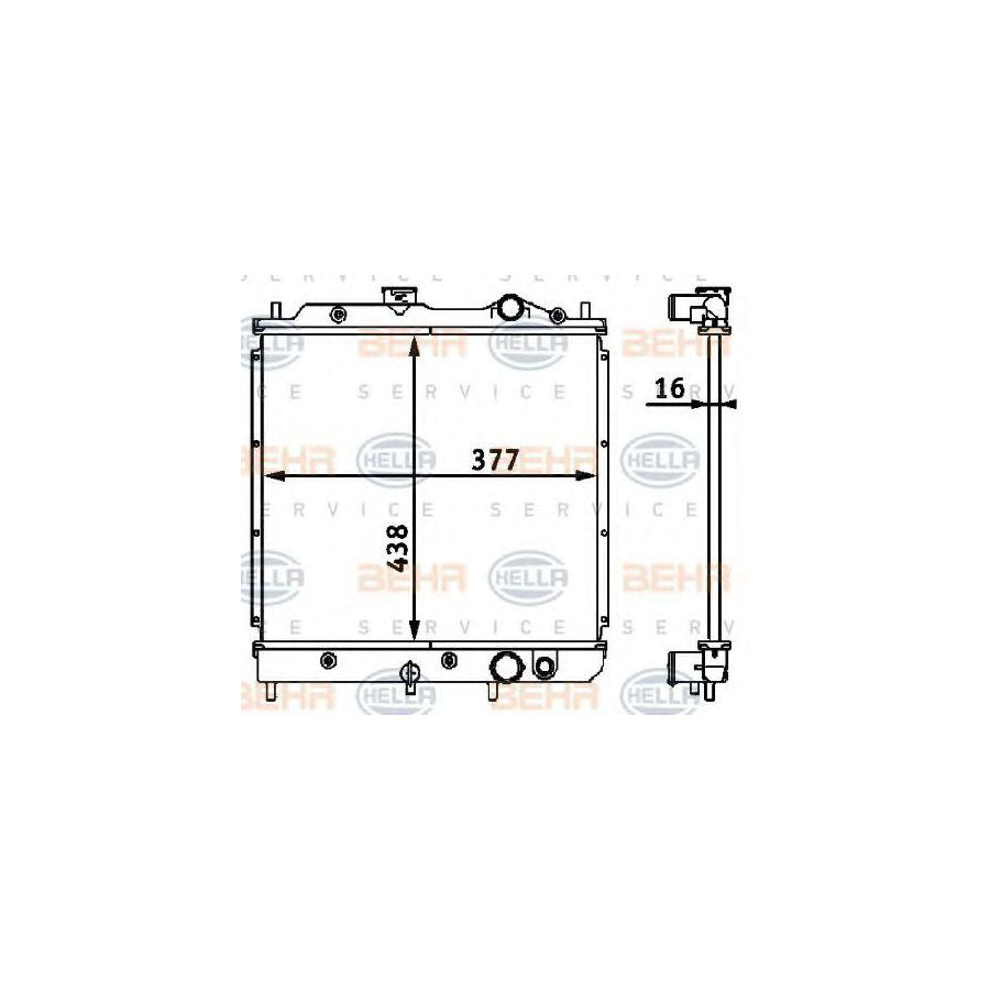 Hella 8MK 376 708-091 Engine Radiator