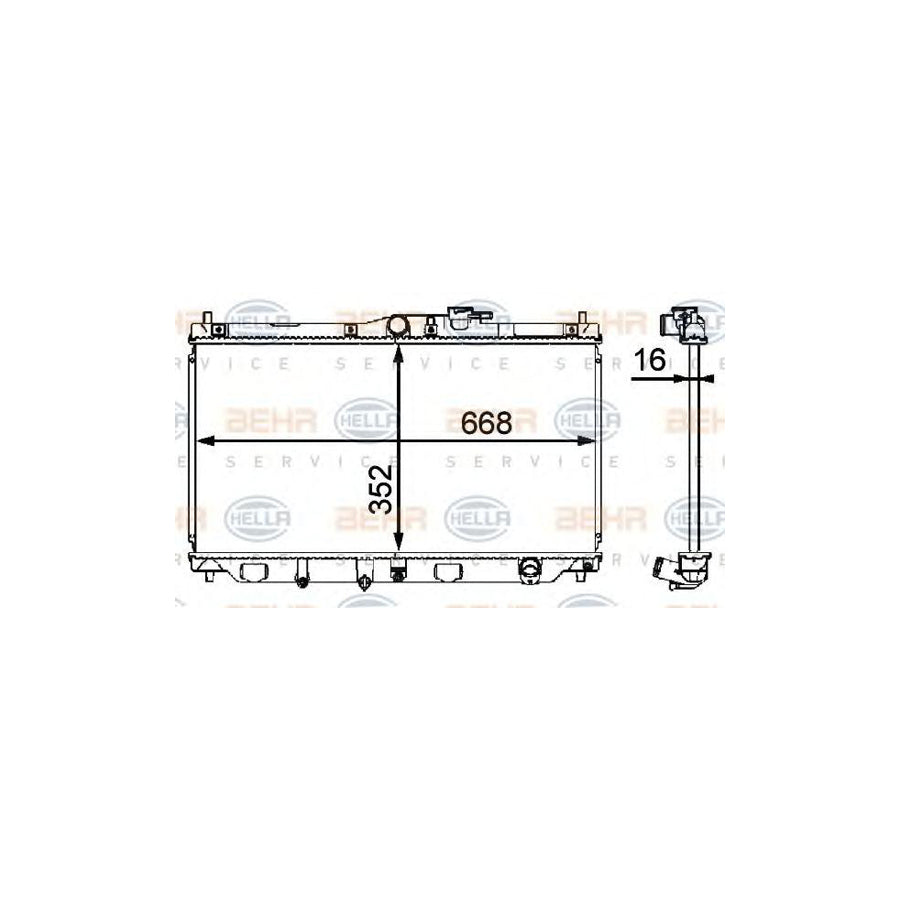 Hella 8MK 376 708-131 Engine Radiator