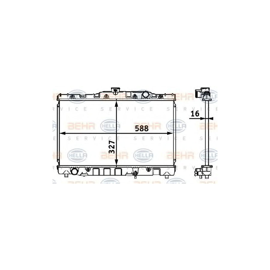 Hella 8MK 376 708-301 Engine Radiator