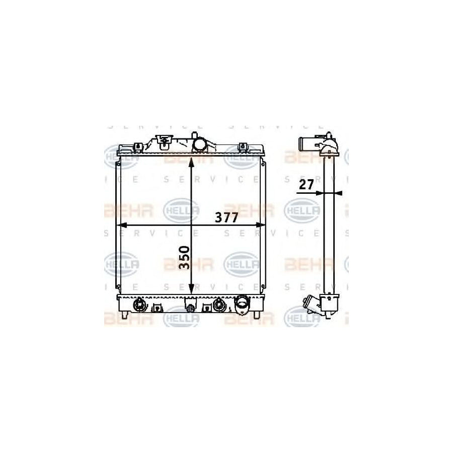 Hella 8MK 376 708-381 Engine Radiator