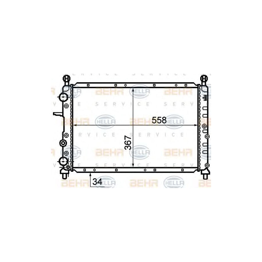 Hella 8MK 376 708-491 Engine Radiator
