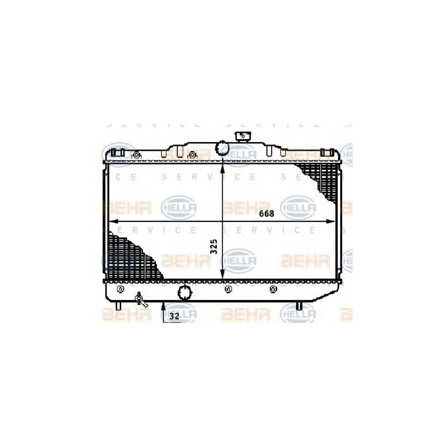 Hella 8MK 376 708-711 Engine Radiator