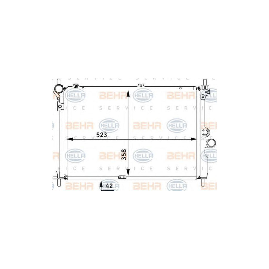 Hella 8MK 376 711-751 Engine Radiator