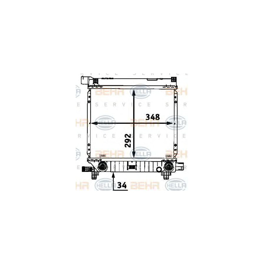 Hella 8MK 376 712-164 Engine Radiator