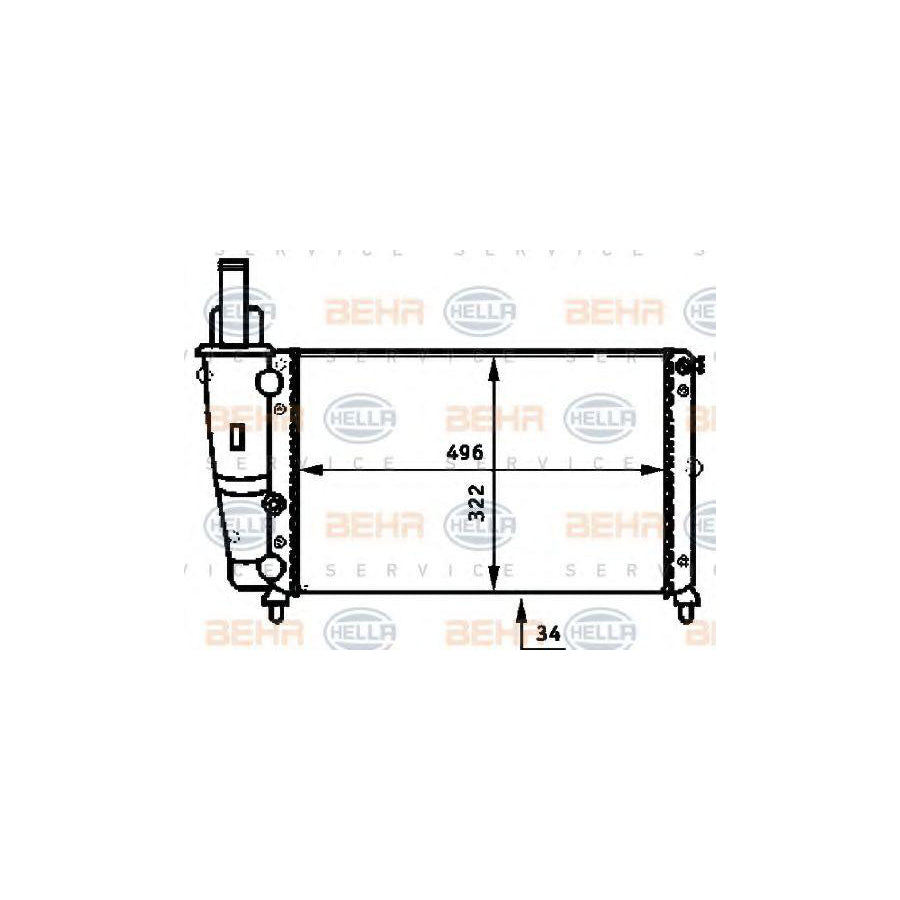 Hella 8MK 376 713-384 Engine Radiator