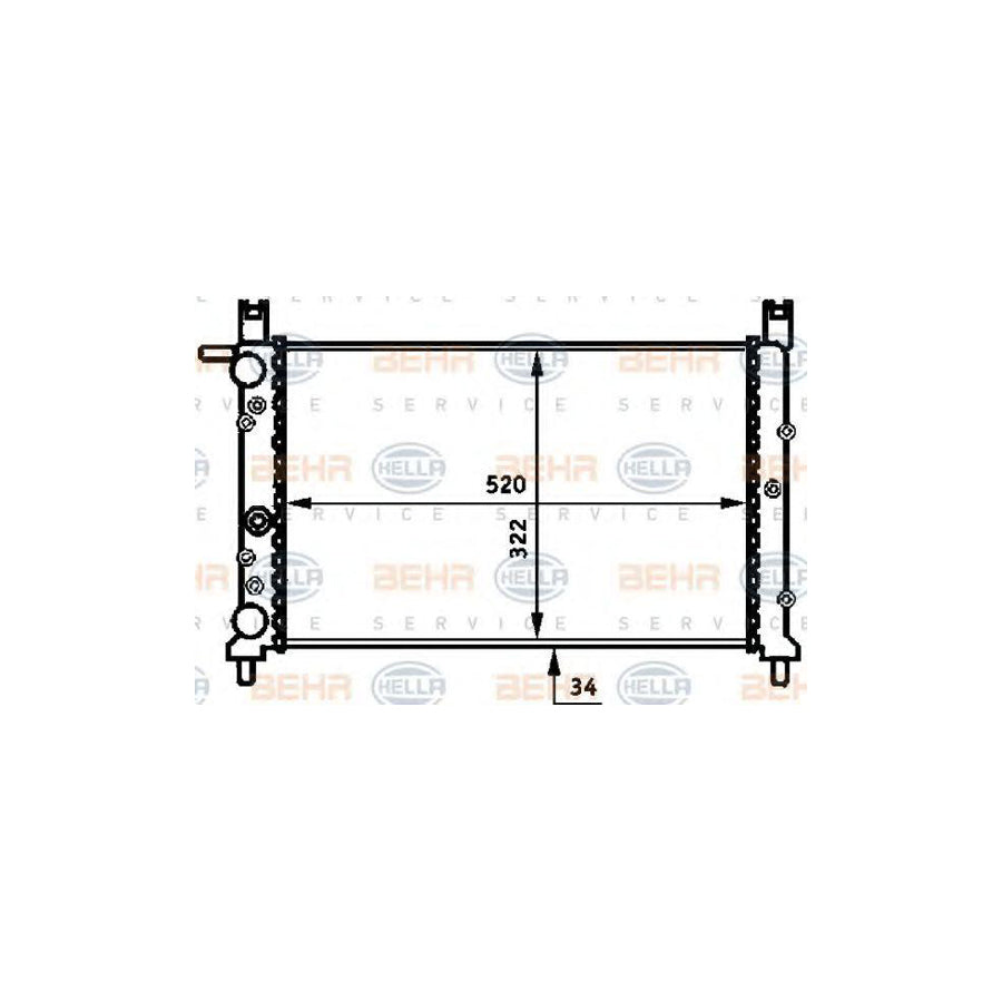 Hella 8MK 376 713-534 Engine Radiator