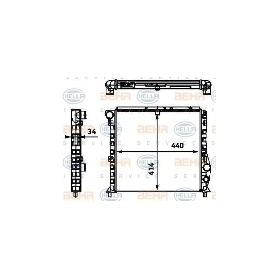 Hella 8MK 376 713-561 Engine Radiator