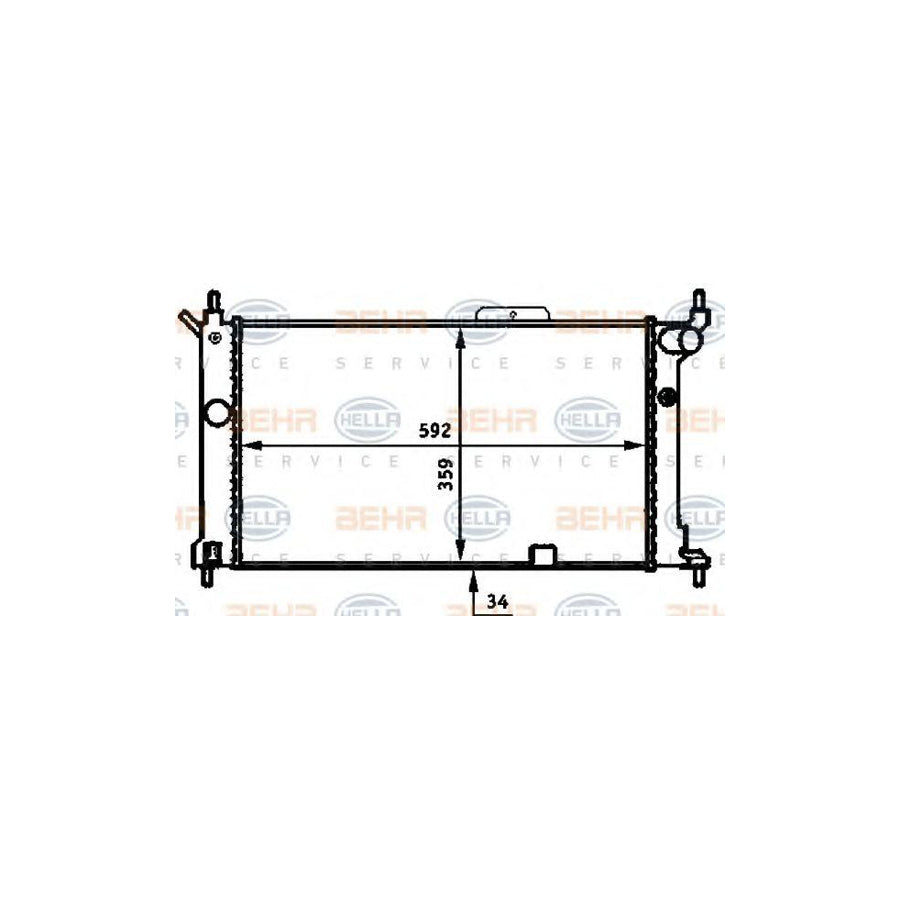 Hella 8MK 376 713-581 Engine Radiator