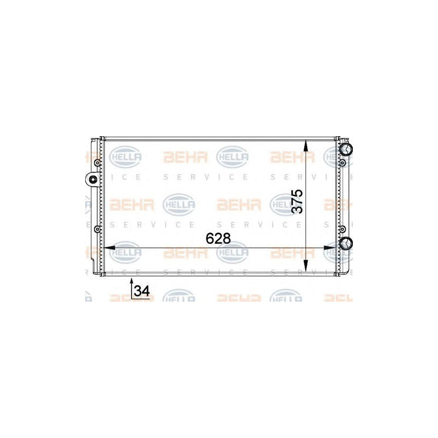 Hella 8MK 376 714-491 Engine Radiator