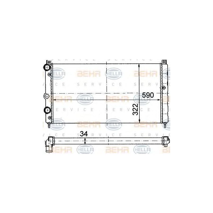 Hella 8MK 376 714-594 Engine Radiator