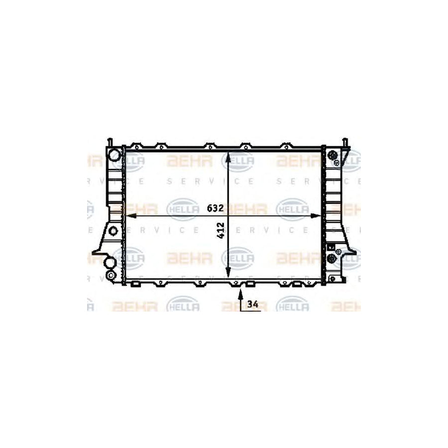 Hella 8MK 376 715-081 Engine Radiator