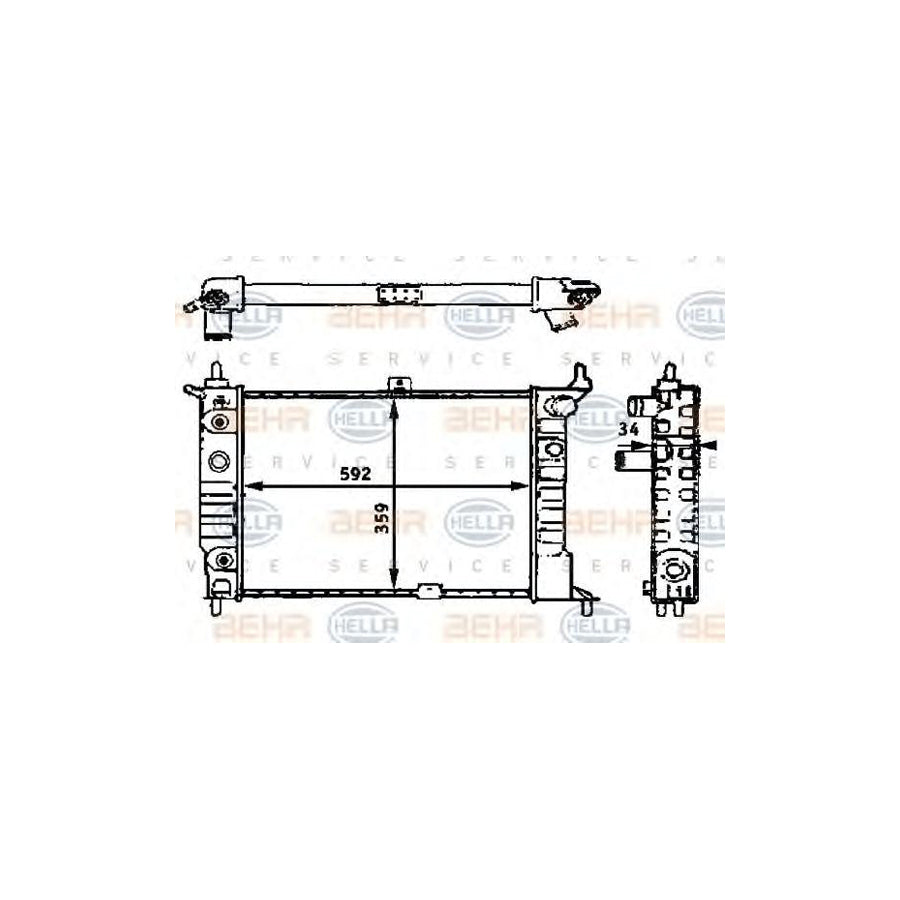 Hella 8MK 376 715-314 Engine Radiator