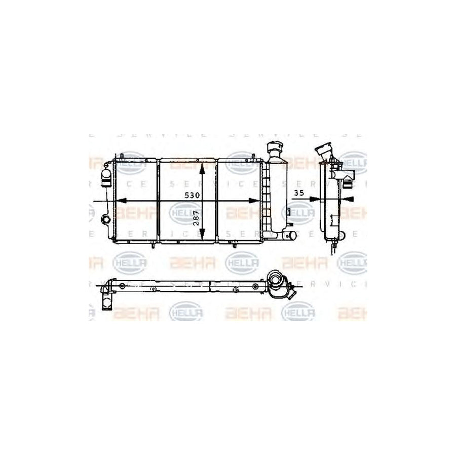 Hella 8MK 376 715-371 Engine Radiator For Citroen C15 Van