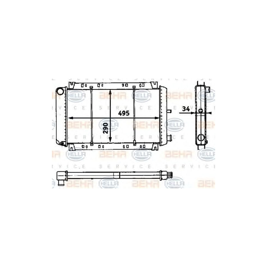 Hella 8MK 376 715-461 Engine Radiator