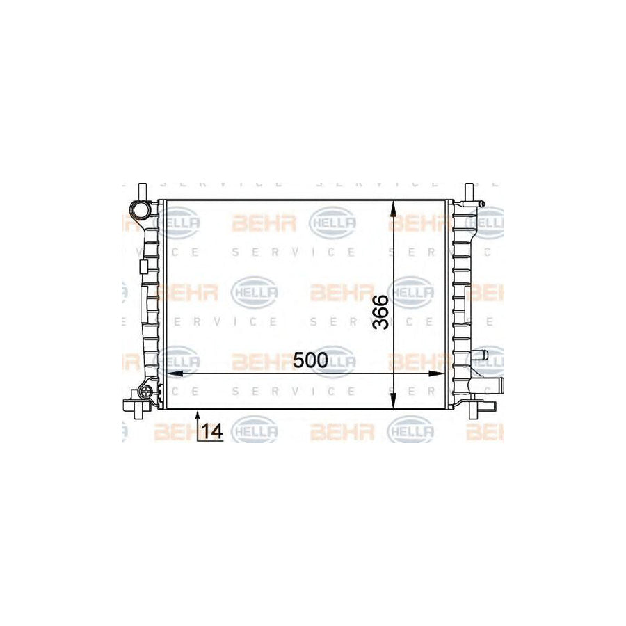 Hella 8MK 376 715-621 Engine Radiator