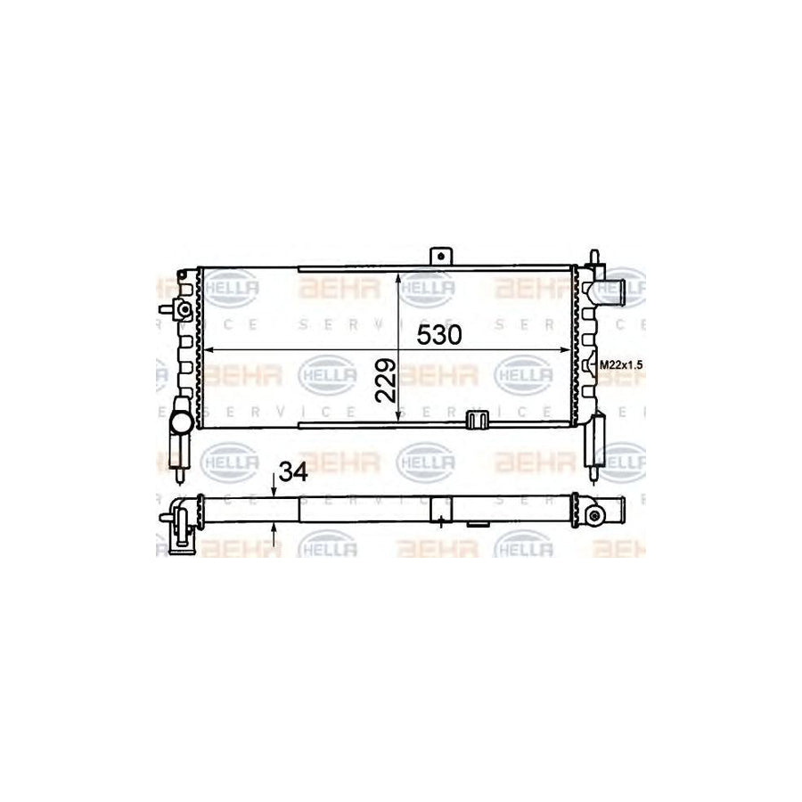 Hella 8MK 376 715-761 Engine Radiator