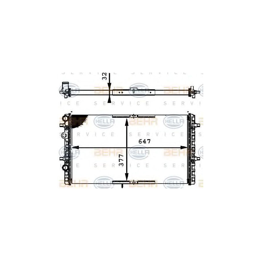 Hella 8MK 376 716-321 Engine Radiator