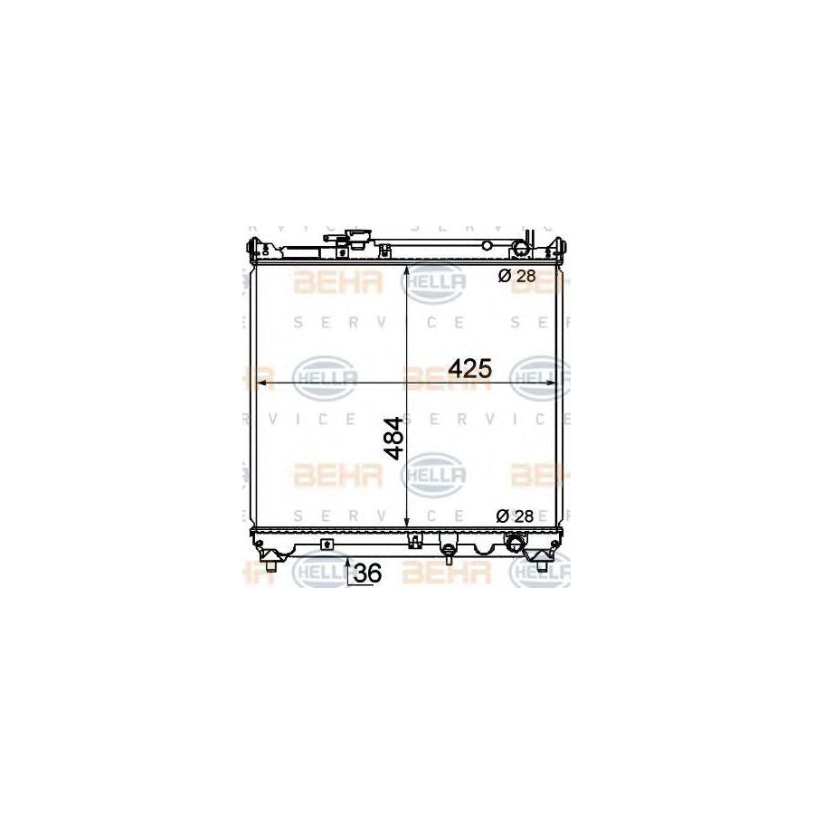 Hella 8MK 376 716-421 Engine Radiator For Suzuki Vitara