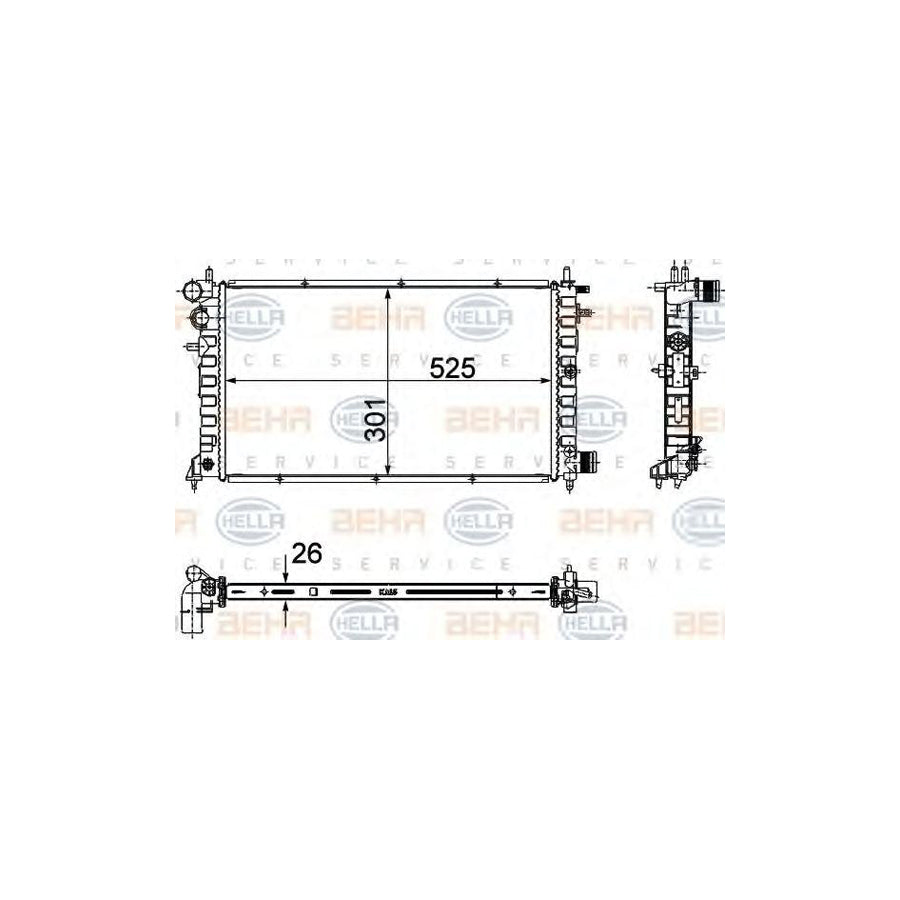 Hella 8MK 376 716-461 Engine Radiator