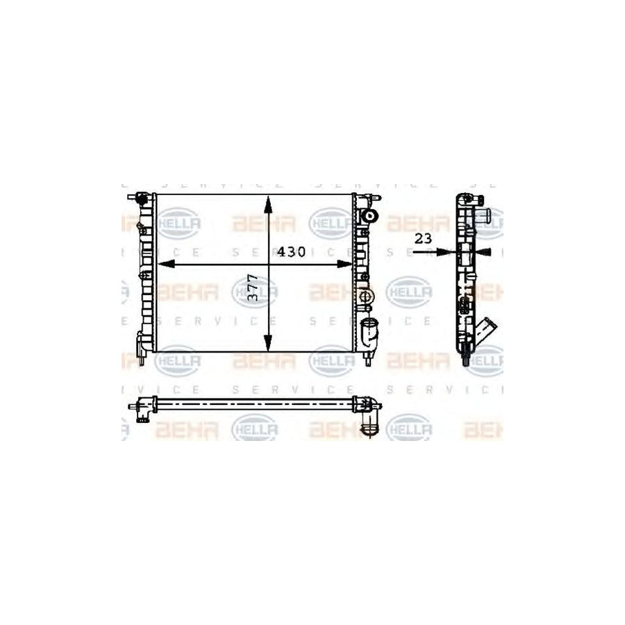 Hella 8MK 376 717-271 Engine Radiator