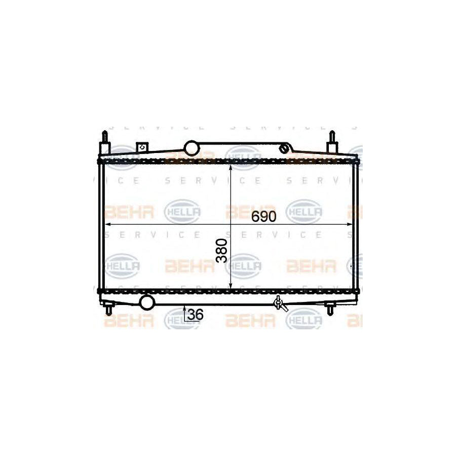 Hella 8MK 376 717-581 Engine Radiator