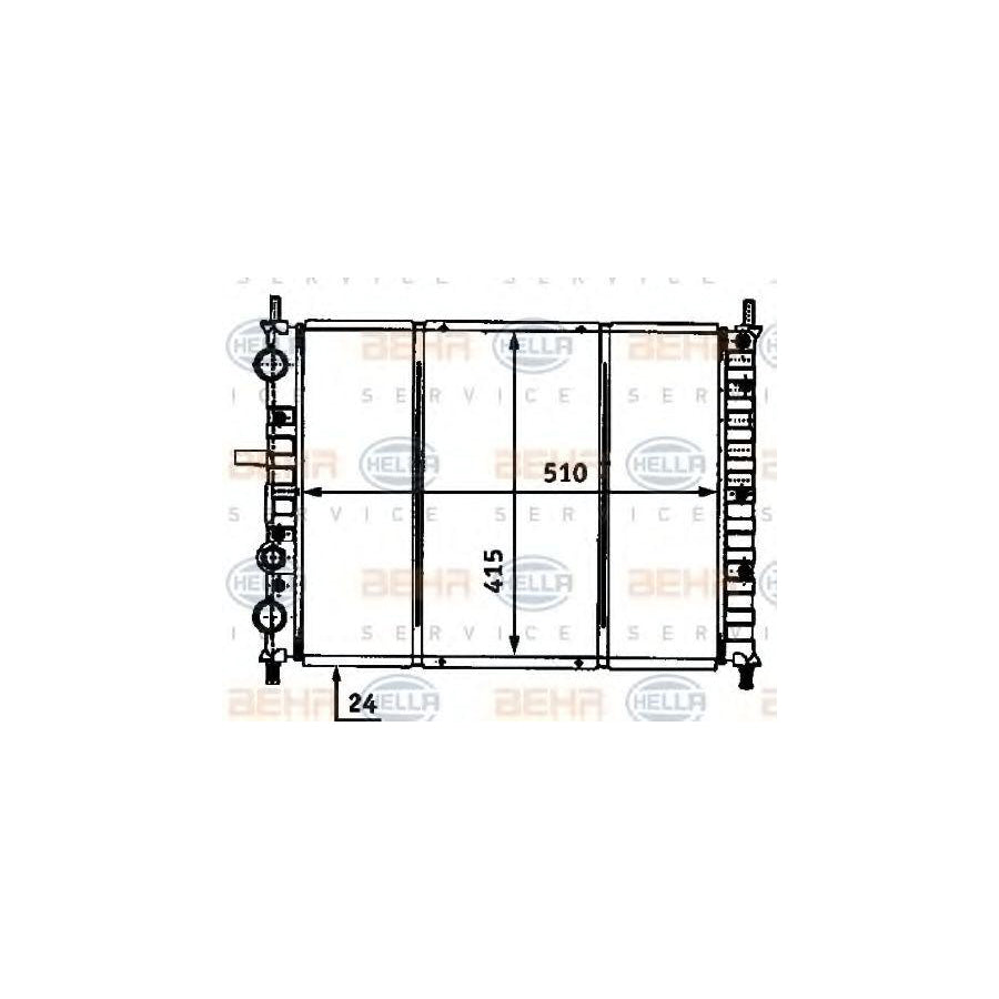 Hella 8MK 376 718-201 Engine Radiator For Fiat Brava