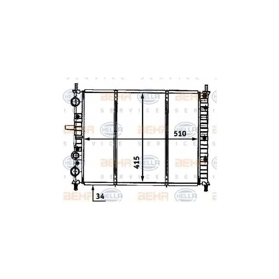 Hella 8MK 376 718-221 Engine Radiator