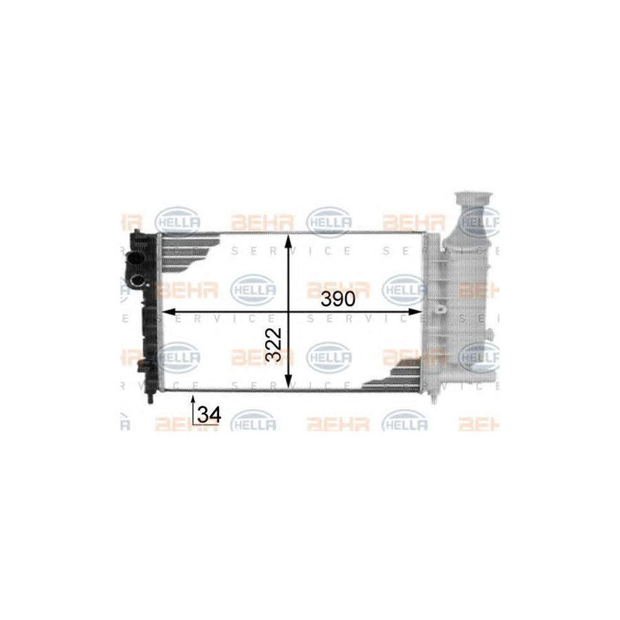 Hella 8MK 376 718-291 Engine Radiator