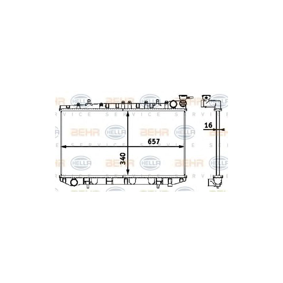 Hella 8MK 376 718-501 Engine Radiator