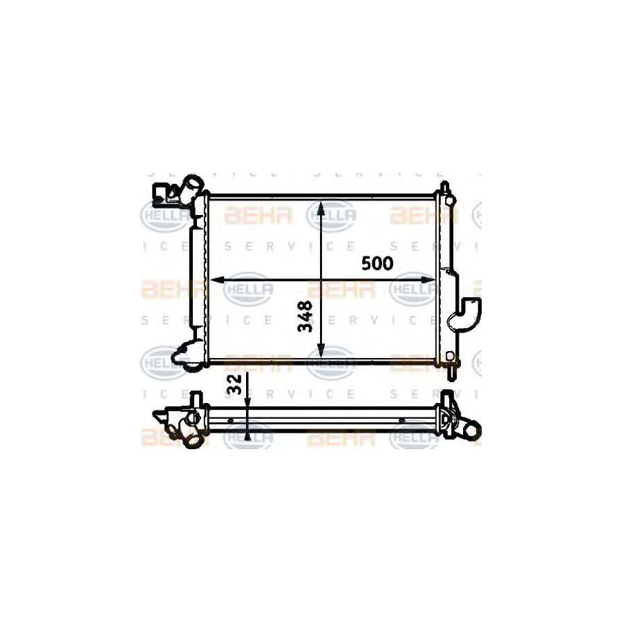 Hella 8MK 376 718-721 Engine Radiator
