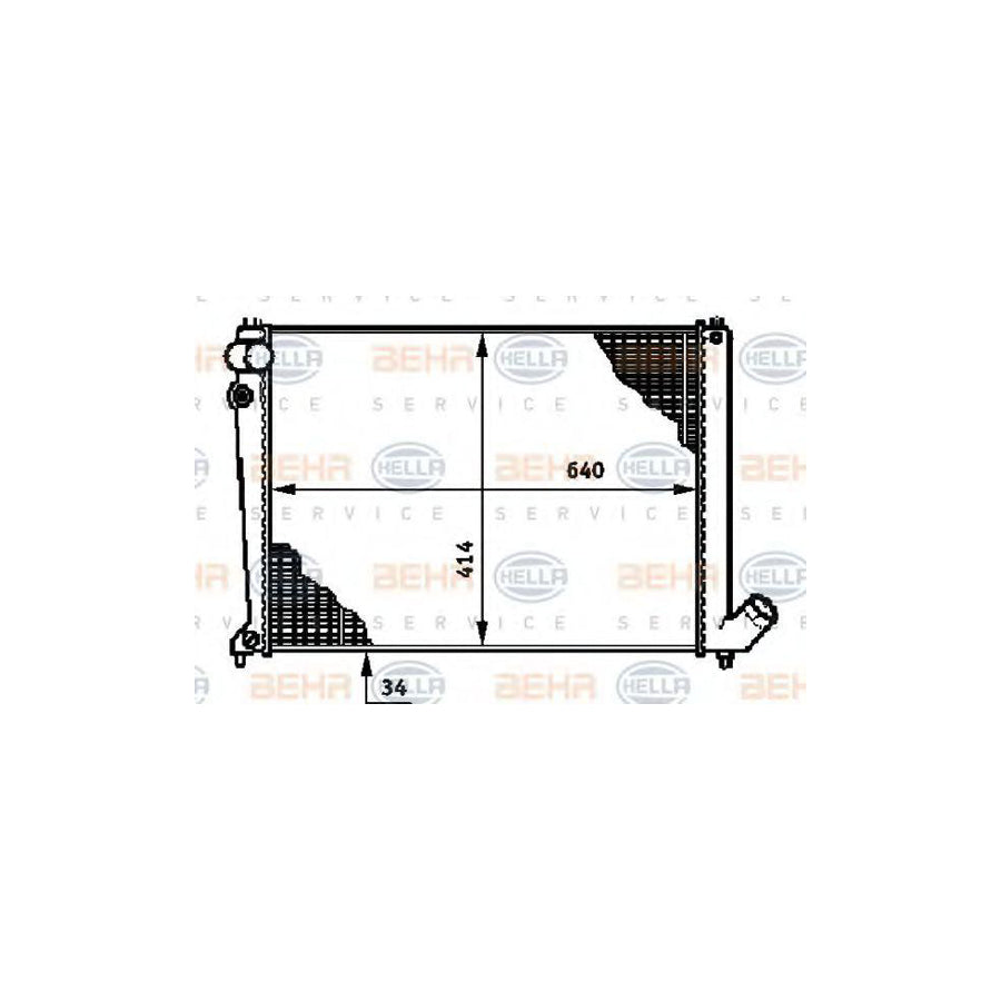 Hella 8MK 376 719-491 Engine Radiator For Peugeot 406