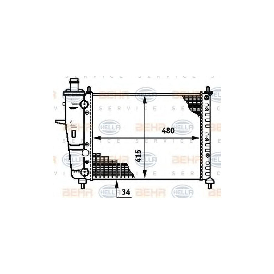 Hella 8MK 376 719-551 Engine Radiator