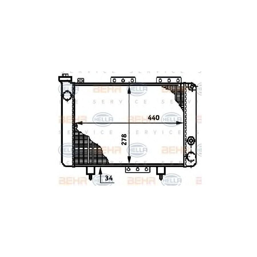 Hella 8MK 376 720-041 Engine Radiator For Renault 4