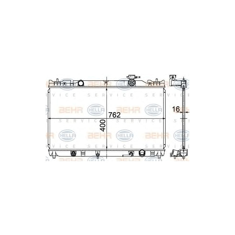 Hella 8MK 376 724-571 Engine Radiator For Toyota Camry