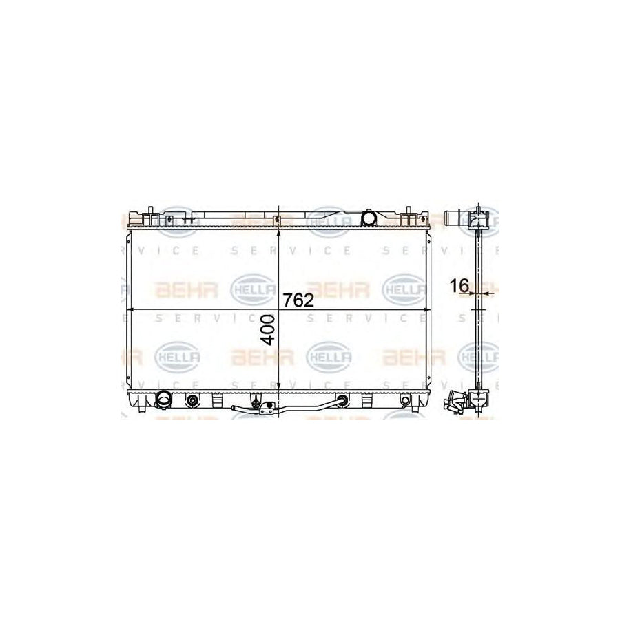 Hella 8MK 376 724-601 Engine Radiator For Toyota Camry V Saloon (_V3_)