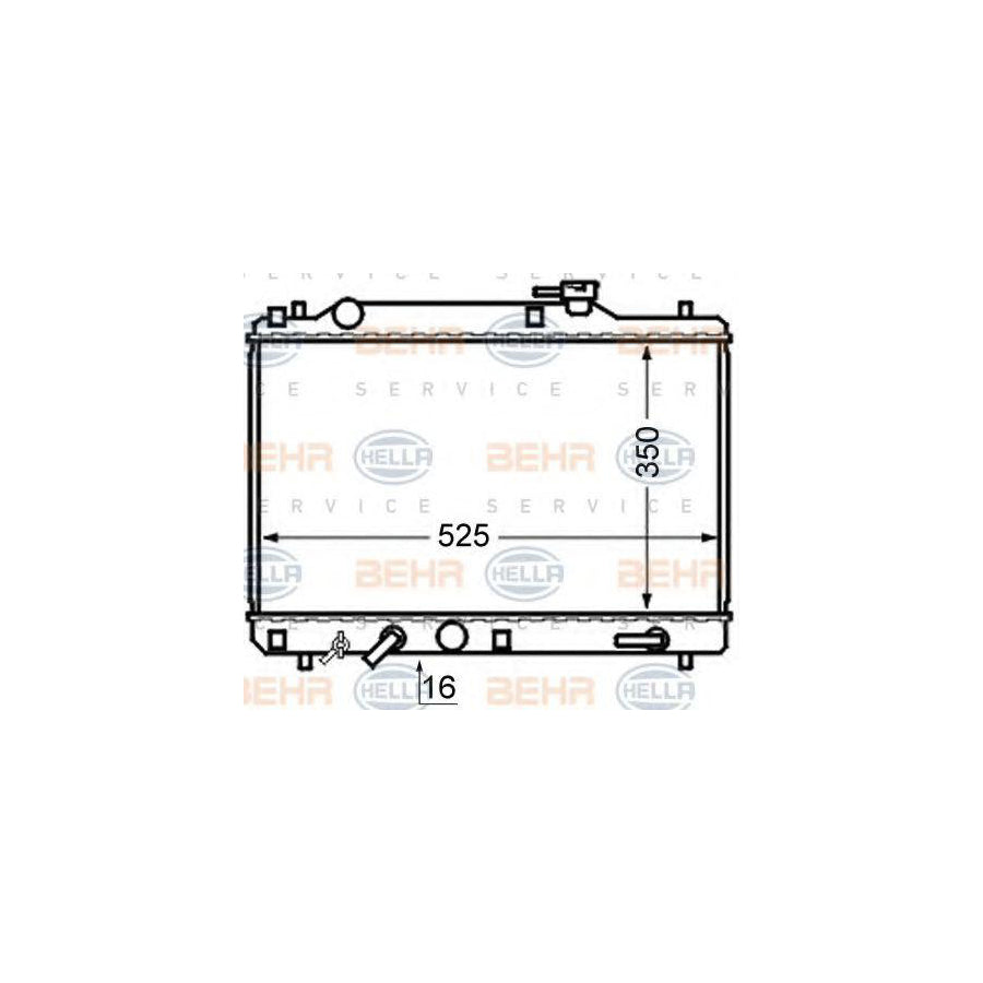 Hella 8MK 376 724-701 Engine Radiator For Suzuki Baleno