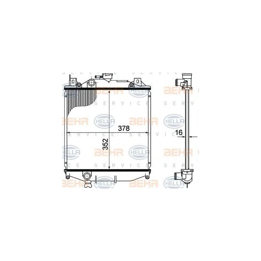 Hella 8MK 376 724-741 Engine Radiator