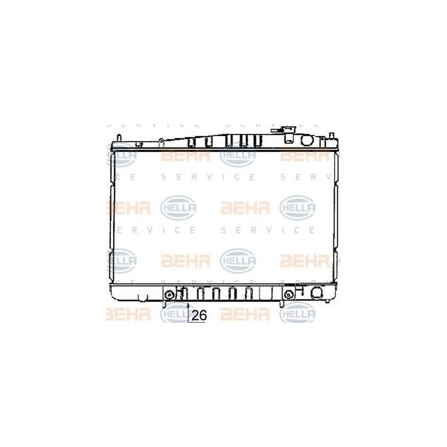 Hella 8MK 376 726-521 Engine Radiator For Infiniti Qx4 I (JR50)