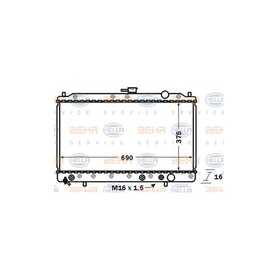Hella 8MK 376 727-501 Engine Radiator