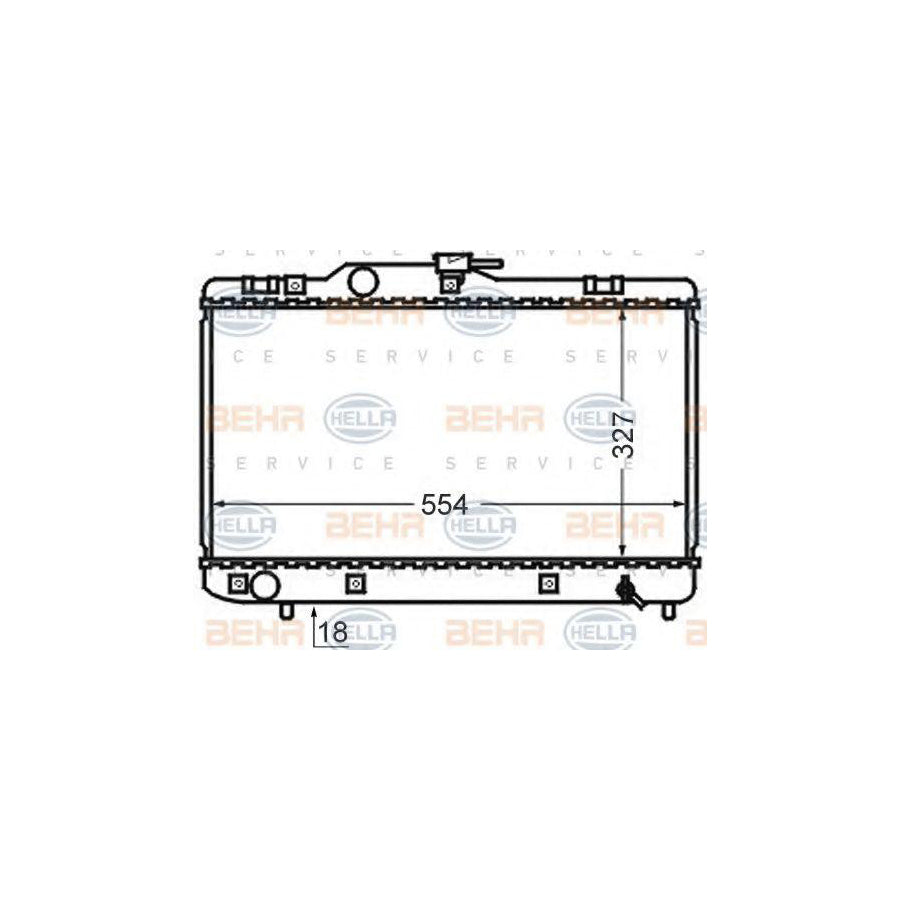 Hella 8MK 376 727-701 Engine Radiator For Toyota Starlet
