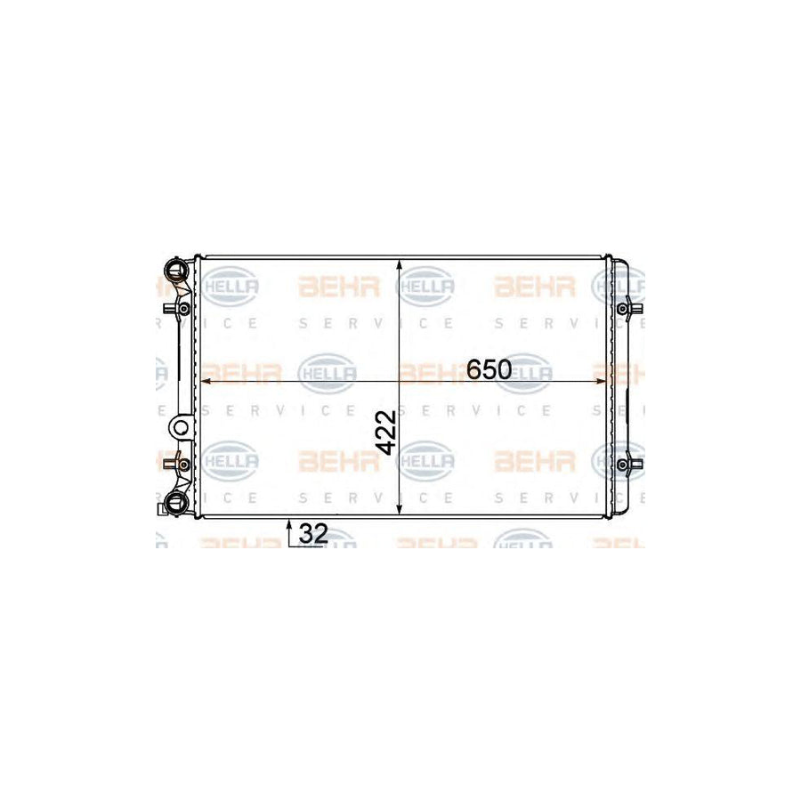 Hella 8MK 376 727-791 Engine Radiator