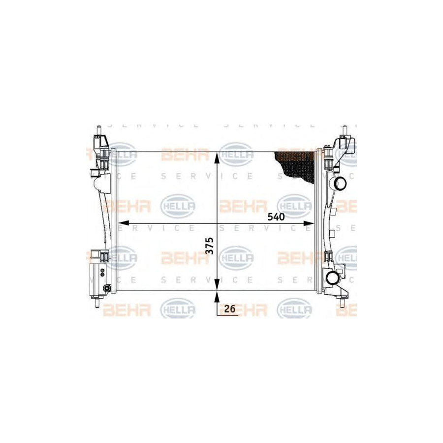 Hella 8MK 376 728-794 Engine Radiator