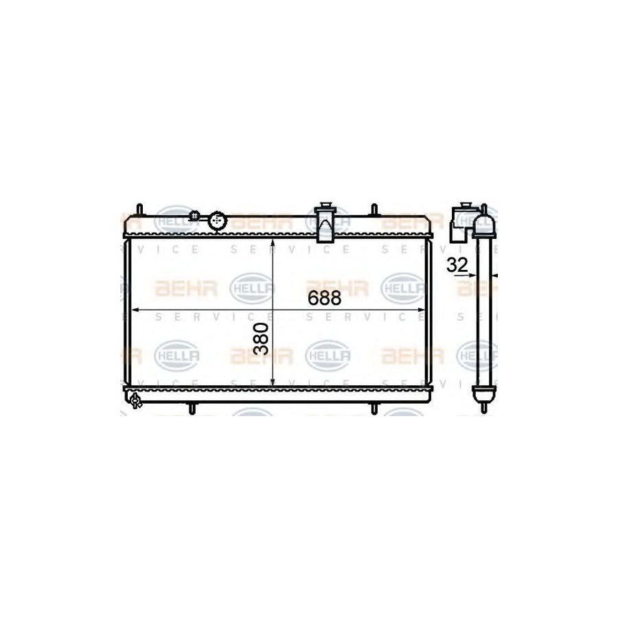Hella 8MK 376 732-751 Engine Radiator