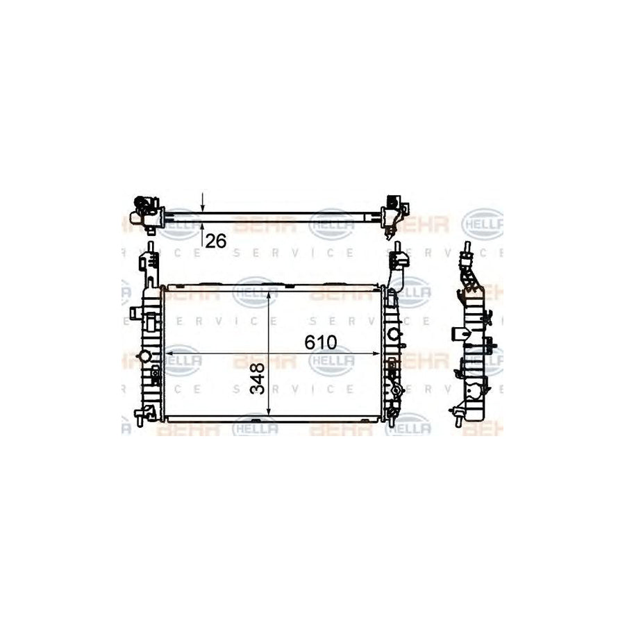 Hella 8MK 376 735-041 Engine Radiator