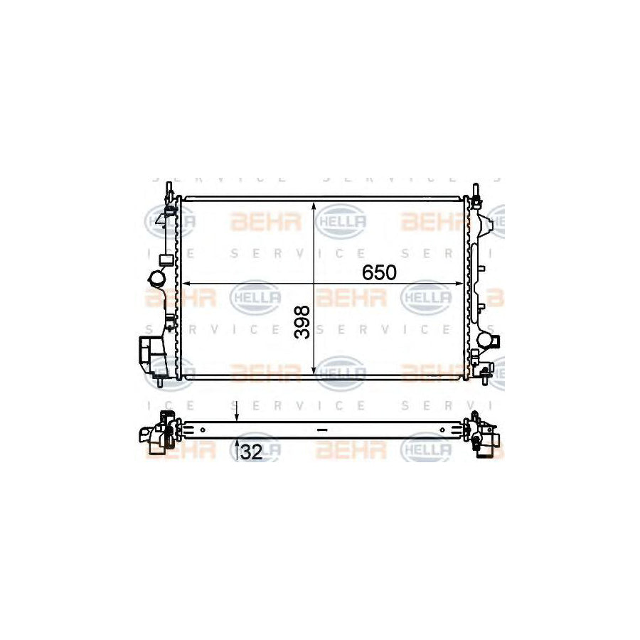 Hella 8MK 376 735-061 Engine Radiator
