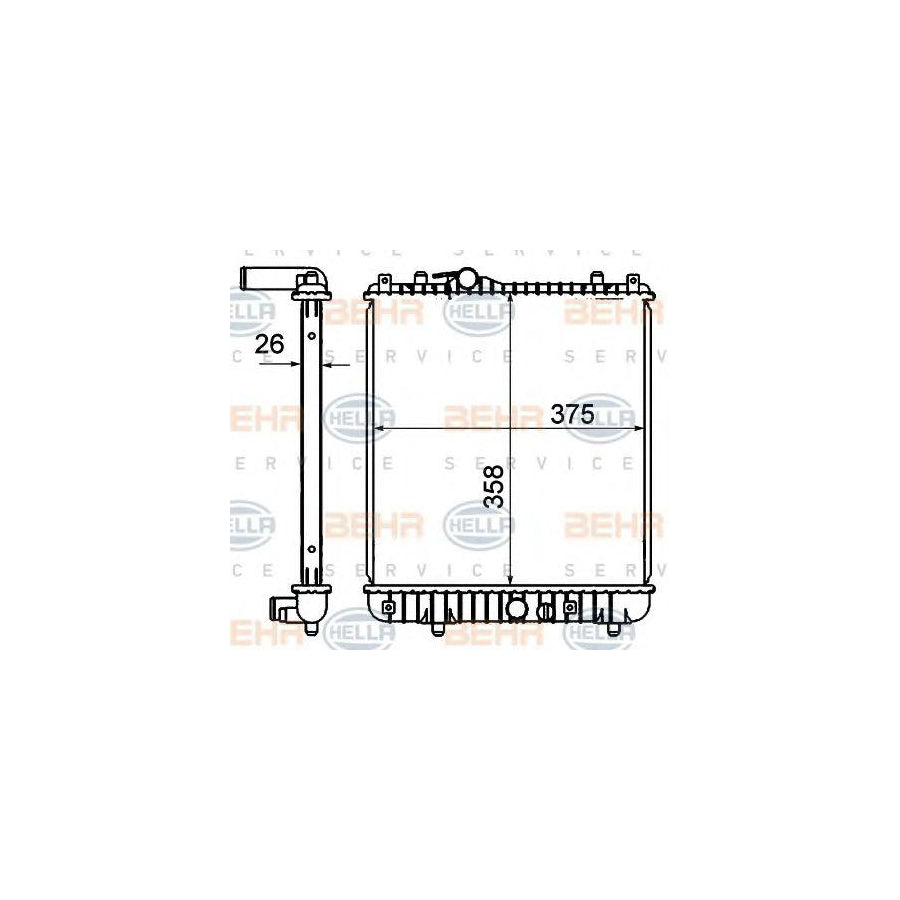 Hella 8MK 376 735-071 Engine Radiator
