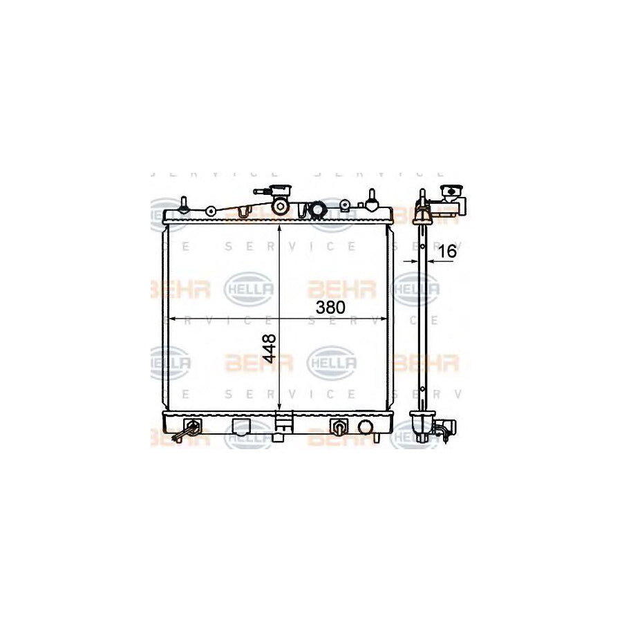 Hella 8MK 376 735-121 Engine Radiator