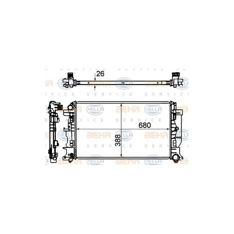 Hella 8MK 376 735-331 Engine Radiator
