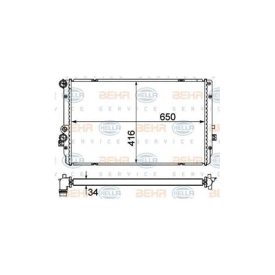 Hella 8MK 376 735-361 Engine Radiator