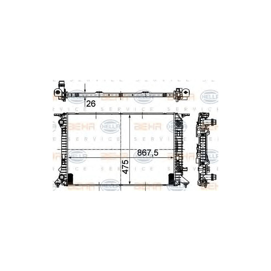 Hella 8MK 376 745-634 Engine Radiator